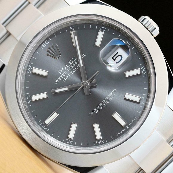 2020 Men's Rolex 41mm Gray Watch w/ box + paper - Picture 2 of 9